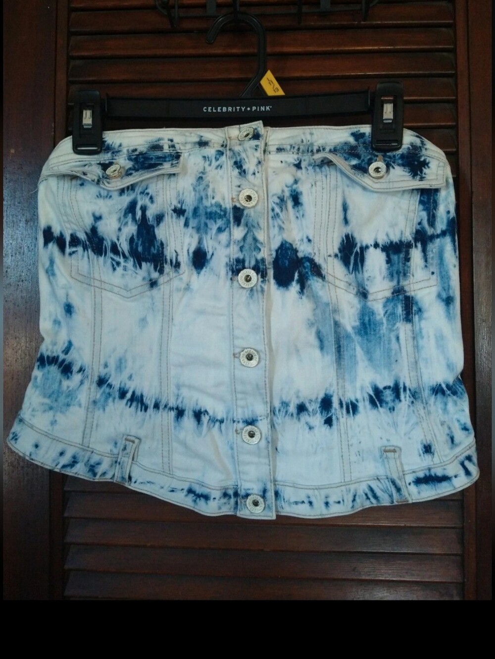 Guess Tye Dye Strapless Top Large